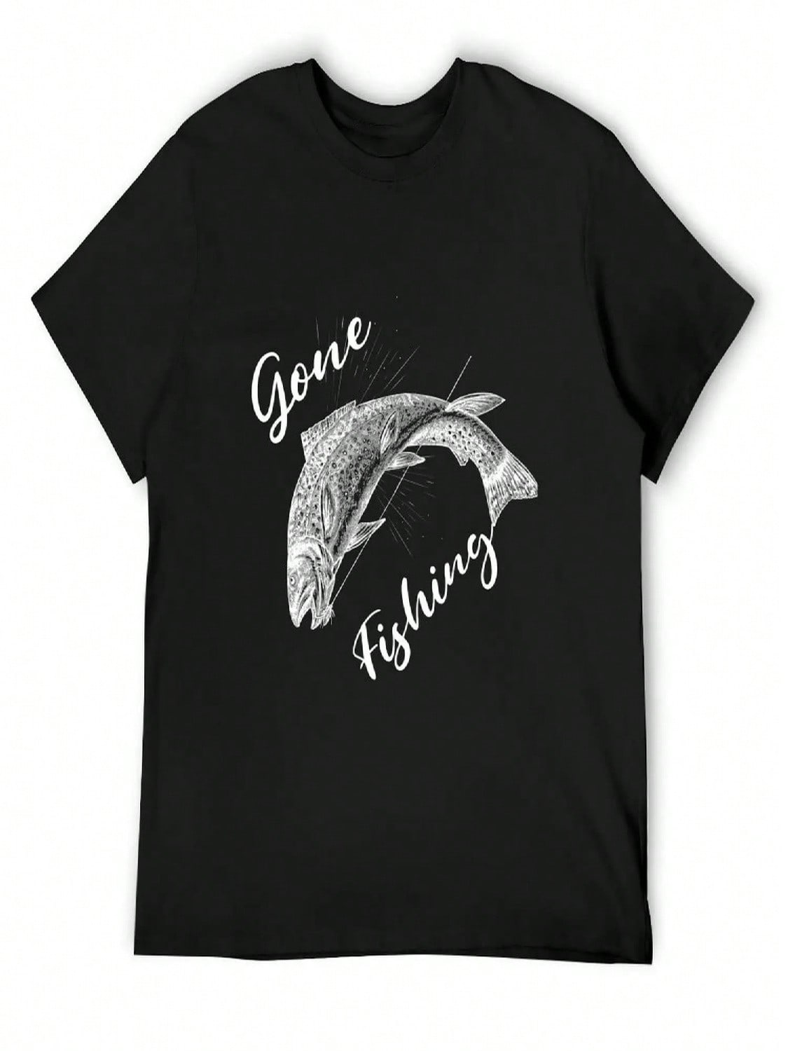 Gone Fishing T-Shirt Vintage Graphic Tee Graphics Essential T Shirt T-Shirt unisex S разноцветный