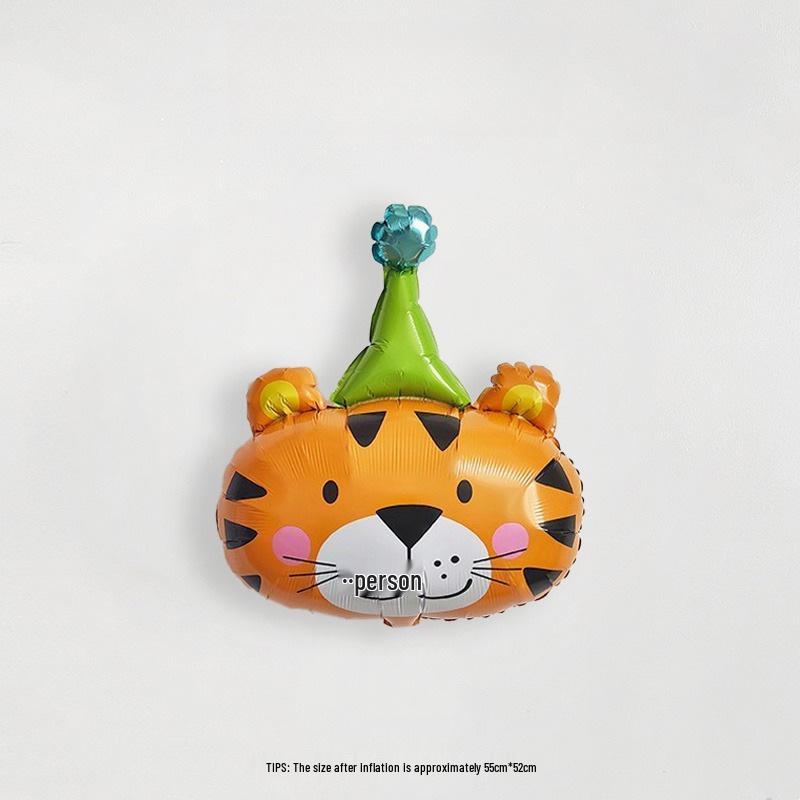 Cute Cartoon Animal Foil Balloons for Baby's First Birthday or Children's Festival Decorations