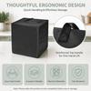 Waterproof Air Fryer Dust Cover Black Air Fryer Appliance Cover Kitchen Use
