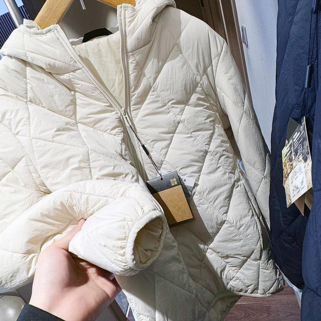 Cozy Quilted Mulberry Silk Hooded Jacket - Japanese Retro Autumn/Winter Style