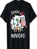 Polarowy T-shirt Świąteczny z Zabawną i Słodką Owcą - Feliz Navidad