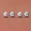 Retro Luxury Mini Hip Hop Silver Cool Round Ear Stud Korean Style Ear Stud Crystal Man Earrings