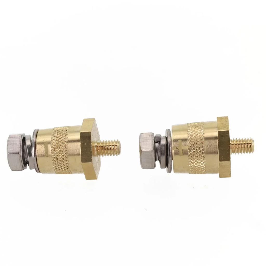 Car Battery Connector For M6 Thread Brass Battery Poles Adapter With 2 Screws Battery Poles Car Battery Terminal Pair Is Perfect