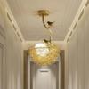 Modern Led Living Dining Room Kitchen Chandeliers Gold Bird Nest Egg Glass Ball Pendant Light Bedroom Loft Ceiling Hanghing Lamp