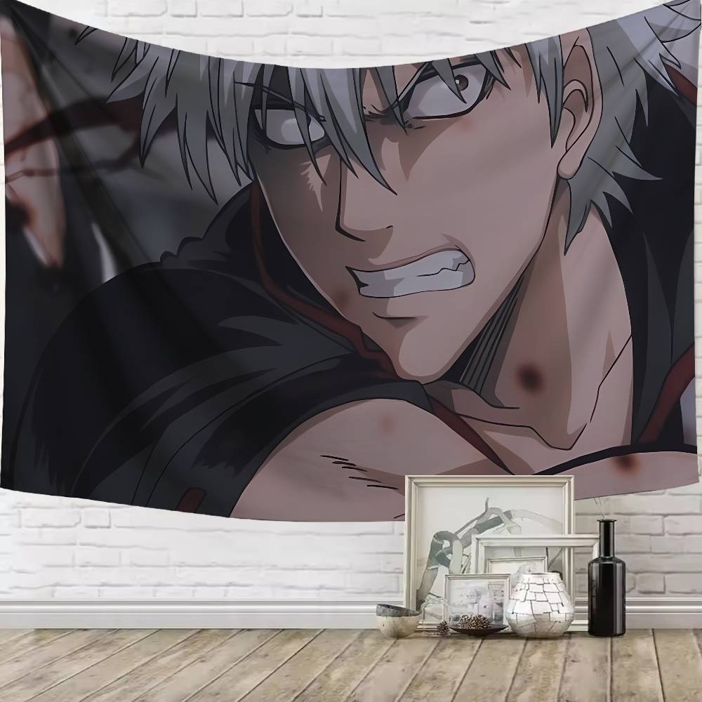 Large Cool GGintokiS Sakata Funny Popular Anime Popular Room Decoration Wall Tapestry Art Room Home Decor Wall Art Decor