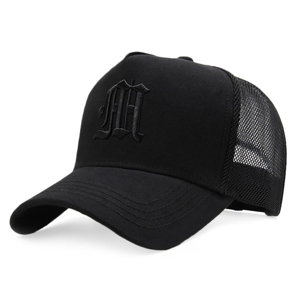 Lässige Mesh-Sommer-Baseballkappe Hip-Hop-Buchstaben-Sportkappe Verstellbare Atmungsaktive Trucker-Kappe Outdoor