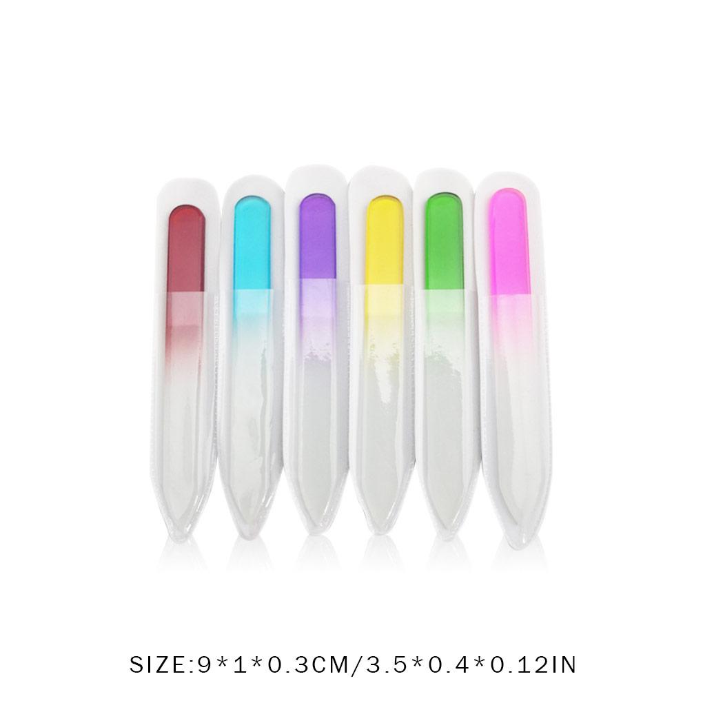 6PCS/Set Nail File Frosted Wear-resistant Flexible Washable DIY Handicrafts Glass Nail Art Manicure Tools Women