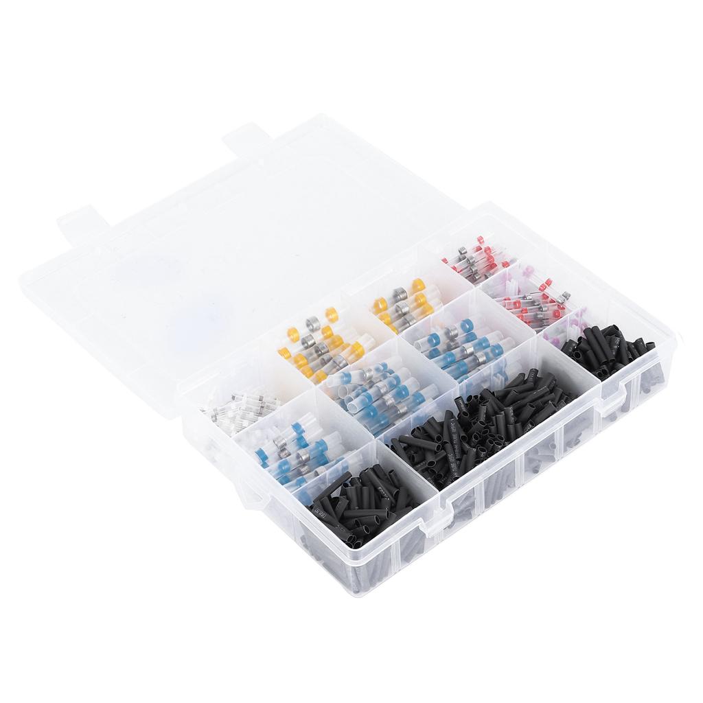 600Pcs Waterproof Terminal Seal Colorful Heat Shrinkable Polyolefin Wire Butt Solder Connector