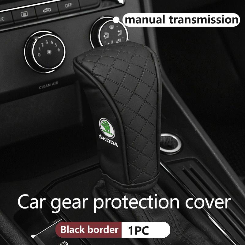 Car Center Console Gear Shift Knob Protection Cover Handle Case For Skoda octavia a5 a4 mk1 2 fabia superb rapid mk3 yeti 2006 agi488