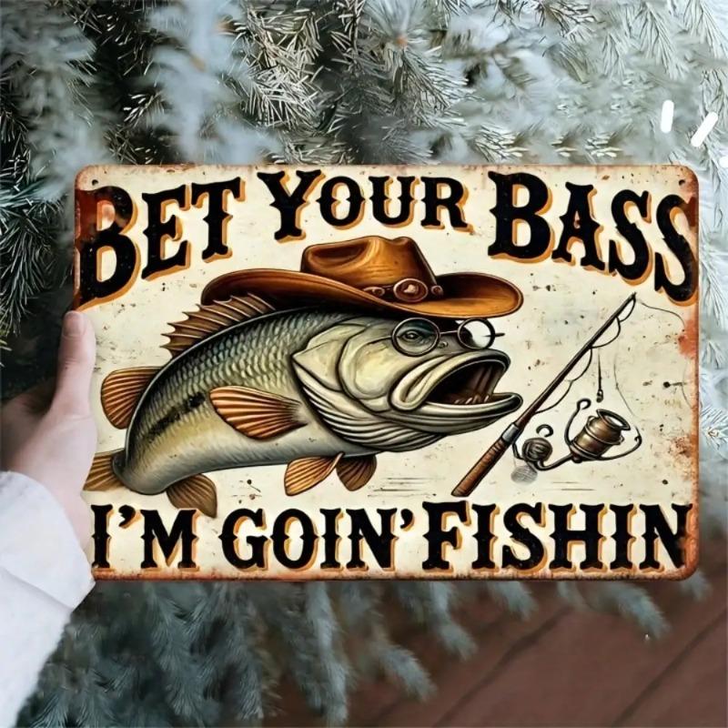 Metal Wall Art Hand-Painted Tin Sign Vintage Home Decor