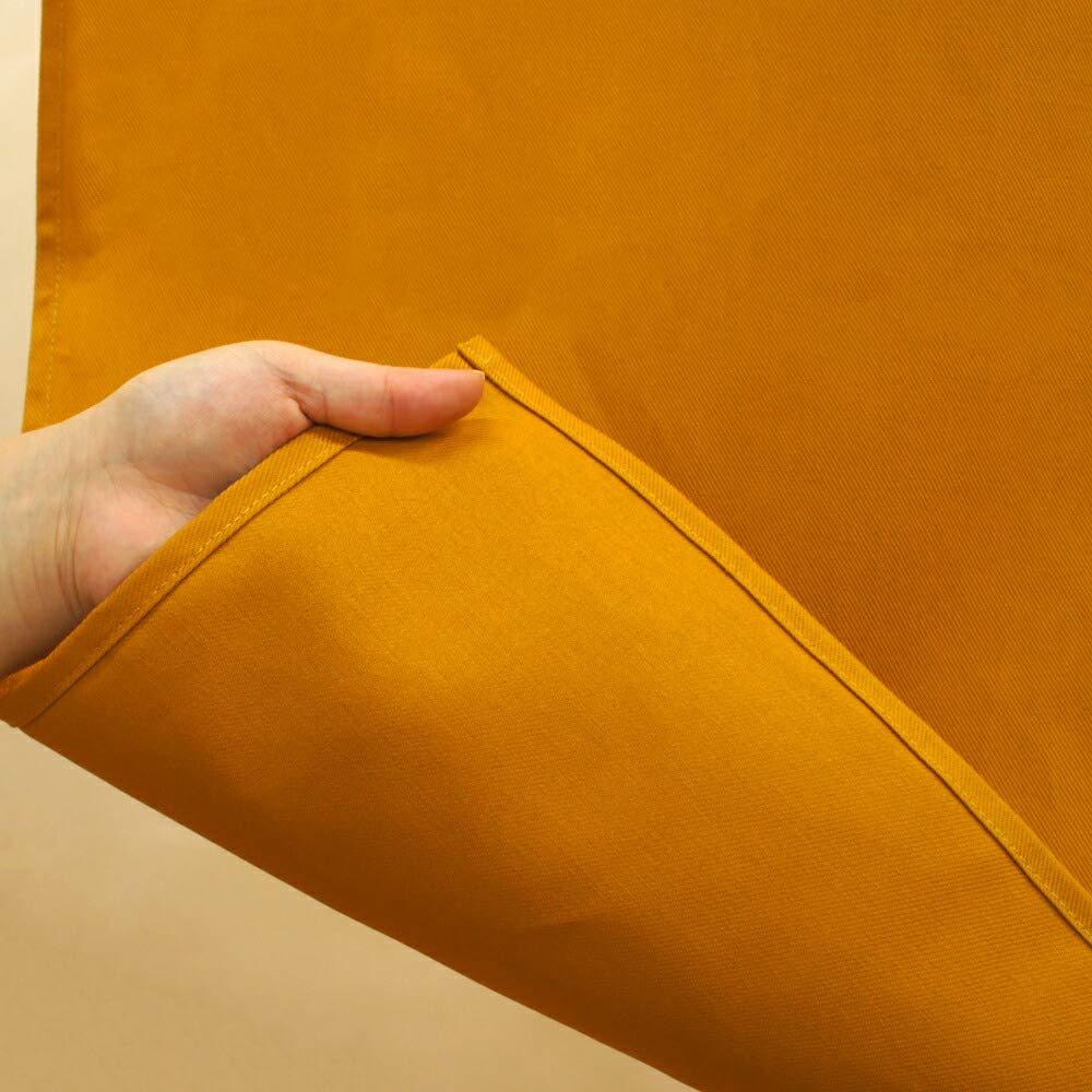 Noren Kobo Noren Solid 75cm Wide x 45cm for Room Privacy Simple Katsuragi Mustard 94323 Curtain, Cotton, Customizable, Long, Two-Piece, Opaque, Shops,
