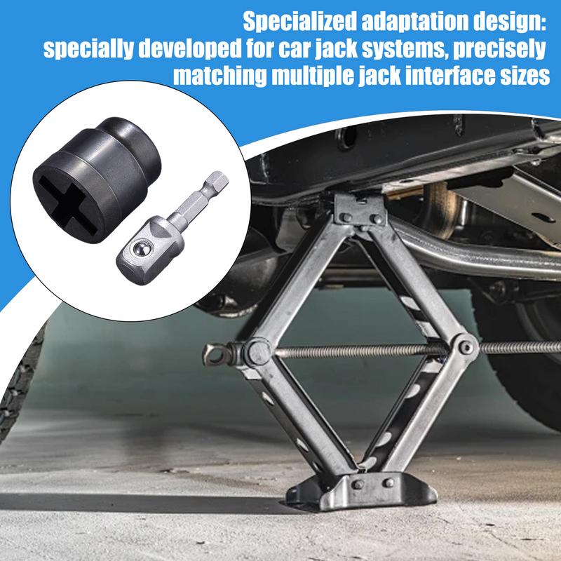 Trailer Jack Drill Adapter RV Scissor Jack Stabilizer Socket Heavy Duty Drill Attachment Auto Repair Accessories For Workshop