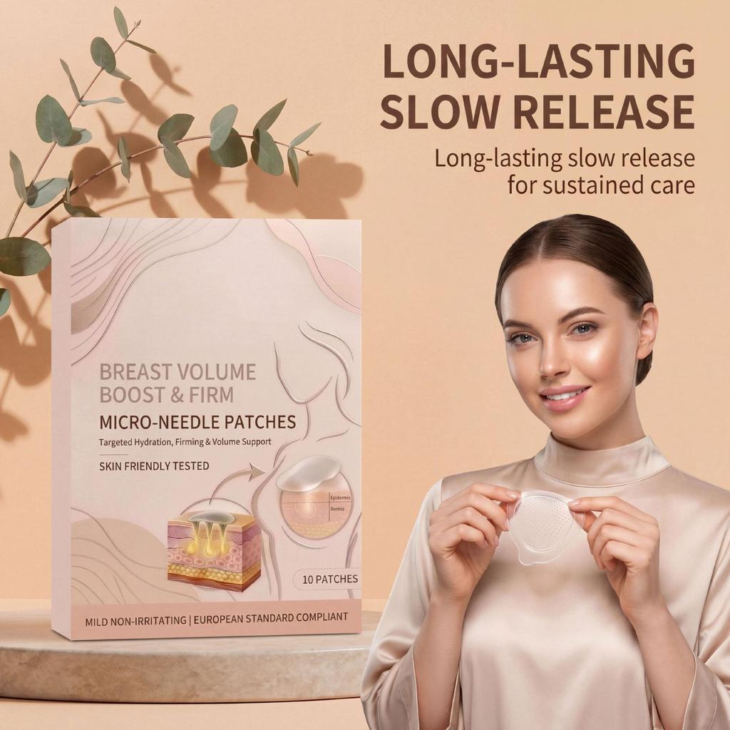 Breast Volume Boost & Firm Micro-Needle Patches Plump Enlarged Chest Patch Firm Volume Support Skin Friendly Sticker