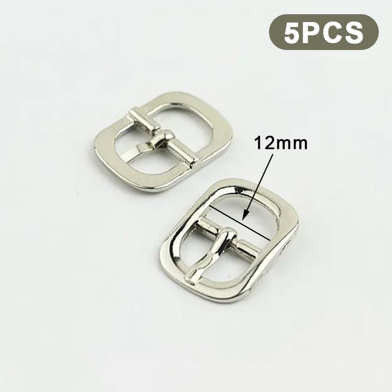5Pcs Metal Pin Belt Buckles Durable Strap Clasps 12/18/25mm for DIY Shoes Bag Handbag Leather Craft Repair