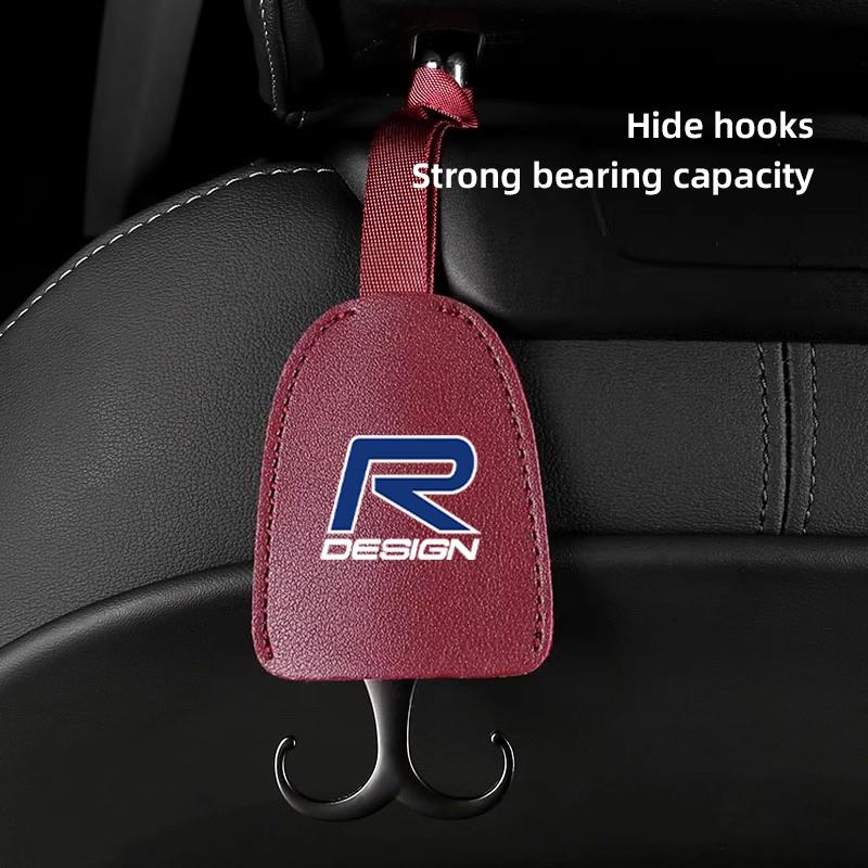 

Car Seat Back Hooks PU Leather Interior Accessories For Volvo XC90 V90 V60 XC60 V40 S80 S60 S90 C40 XC40 V70 XC70 C30 C70 EX90