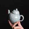 Powder Green Ru Kiln Teapot Single Pot High-grade Bright Glaze Ru Porcelain Retro Household Ceramic Kung Fu Tea Set