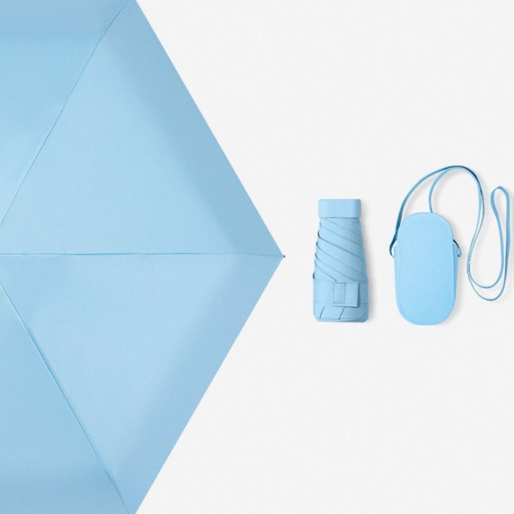 Портативна парасолька від сонця з УФ-захистом, сумка-ремінь зі шкірозамінника, туристична парасолька від дощу, для вулиці