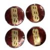 4x Calota Vermelha para Rodas BBS - 68mm OD com Emblema Dourado