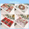Vibrant Knitted Christmas Table Mats In Santa And Tree Styles Perfect For Festive Table Settings