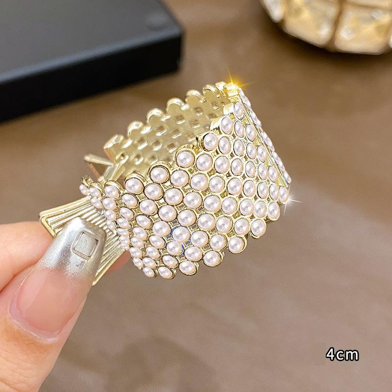 Korean Pearl Crystal Claws Clips Women Geometric Claw Girls Clamps Crab Headband Hairpin Fashion Hair Accessories