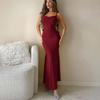 Europe and the United States Hot-selling Women's Clothing New Sexy Backless Shoulder Strap Three-dimensional Flower Decorative Dress Dress Women