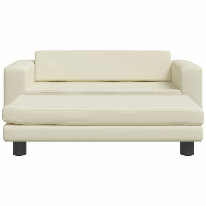 VidaXL Sofa with Footrest for Children Cream 100x50x30 Cm 3196415