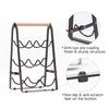 Elegant Foldable 3 Tiers Wine Bottle Holder Desktop Display Shelf Wine Storage Rack for Kitchen Inside Cabinets