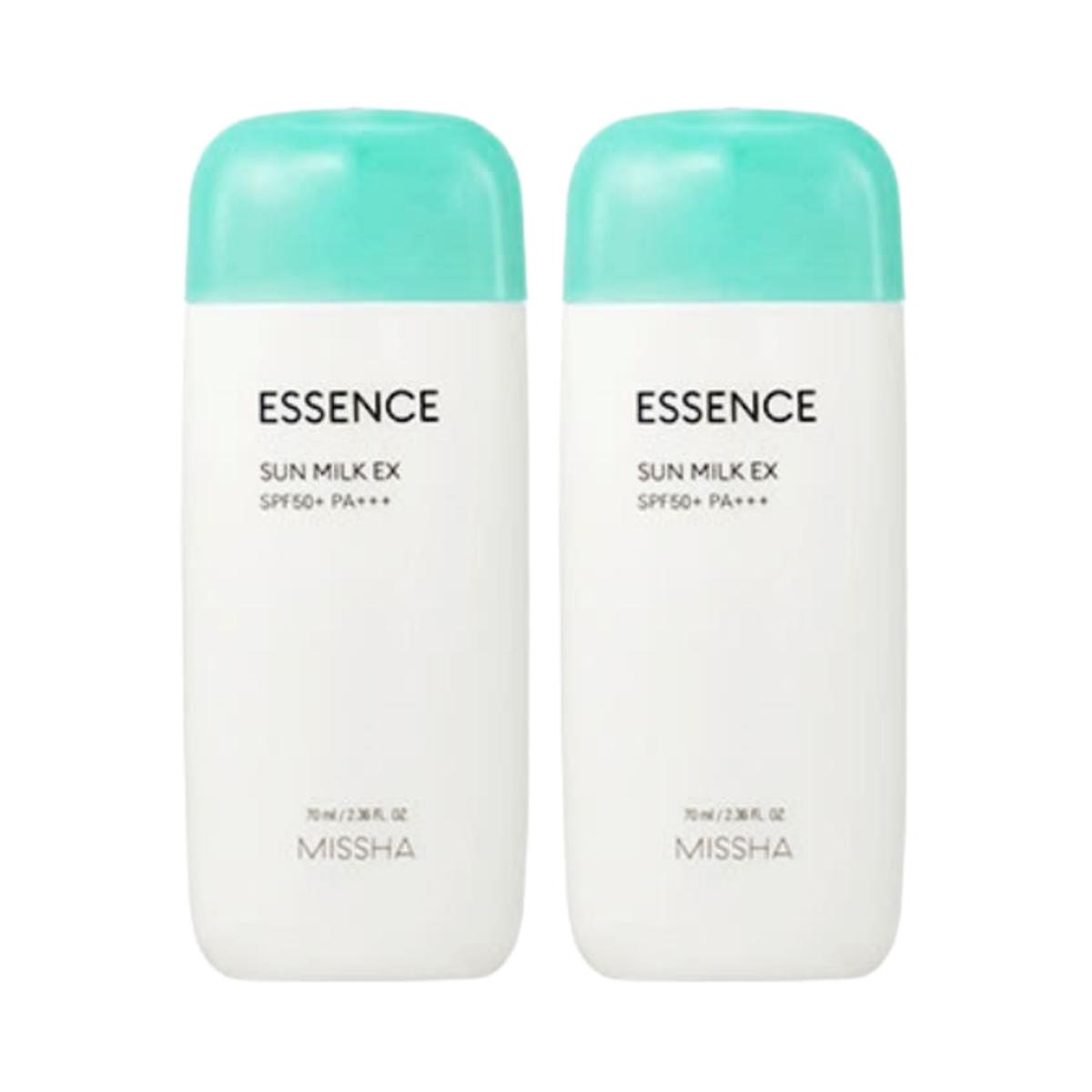 

Missha All Around Safe Block Essence Sun Milk EX SPF50+/PA+++ Hydrating Sunscreen 70ml (Pack of 2)