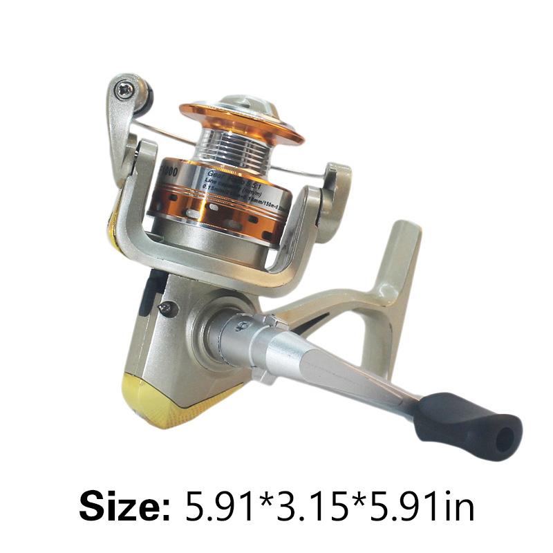5.2:1 High-speed Gear Ratio Reel Bait Throwing Reel Metal Rotating Fishing Reel Portable Fishing Accessories