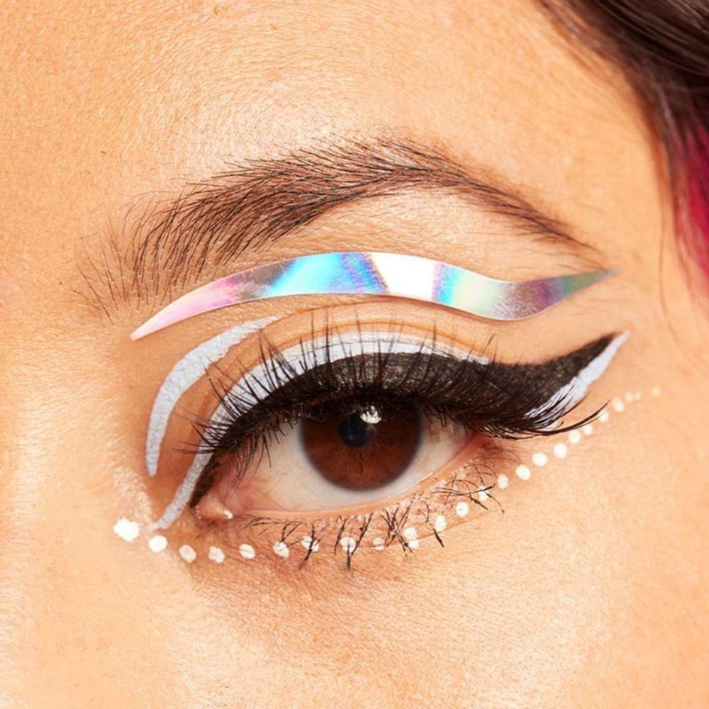 Silver Glitter Temporary Tattoo Sticker Waterproof Makeup Eyeliner Sticker Women