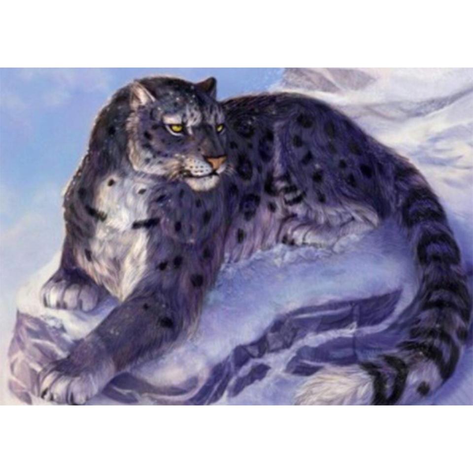 Diamant-Bild 'Schneeleopard' - Kreatives DIY-Set