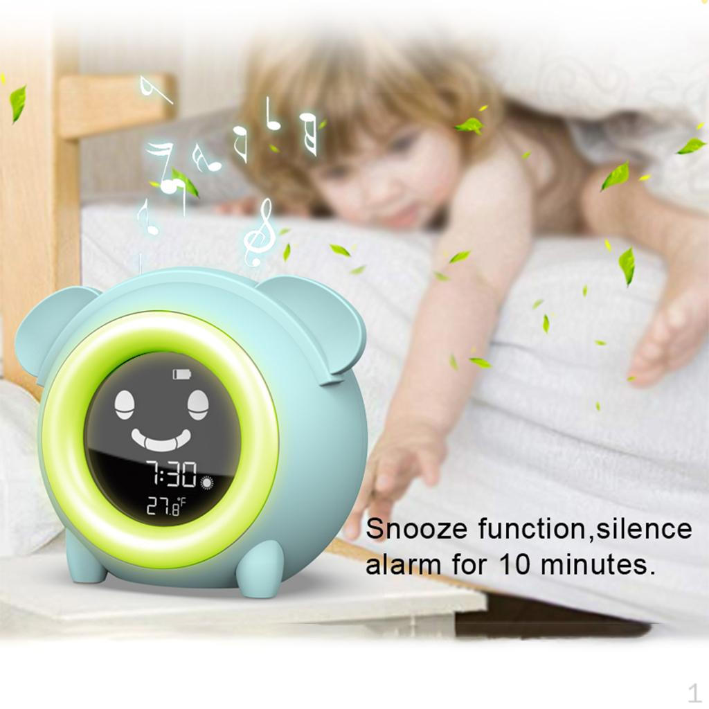 

Bedroom Bedside Digital Clock with 5 Color Adjustable Night Light