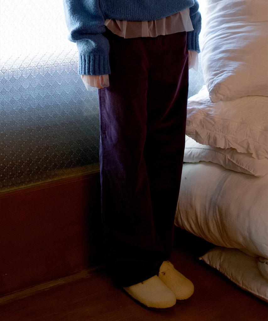 MURMURE Loin Corduroy Stretch Straight Pants / Loin Pants