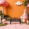Miniature Bench Models 8.66In Dollhouse Furniture Park Bench Ornaments Lightweight European Style Fairy Garden Decoration