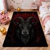 Satanic Black Goat Ritual Rectangular Rug Soundproof Noisereducing Carpet For Living Room Hallway Balcony Home Party Decor Halloween Gift