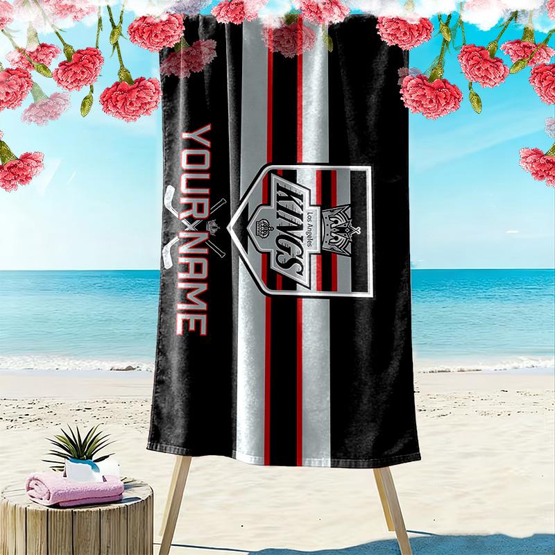 Los Angeles Kings Druck Strandtuch, Großes Weiches Schnelltrocknendes Handtuch für Strand Camping Schwimmen