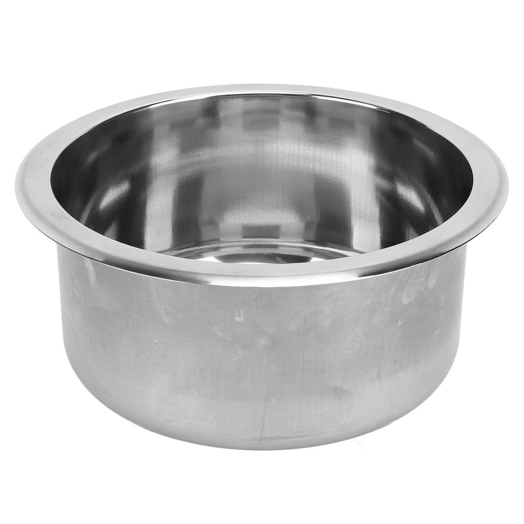 225x120mm 9 Inch RV Round Sink Wash Basin 304 Stainless Steel with 40mm Sewer Outlet for Boat Carava
