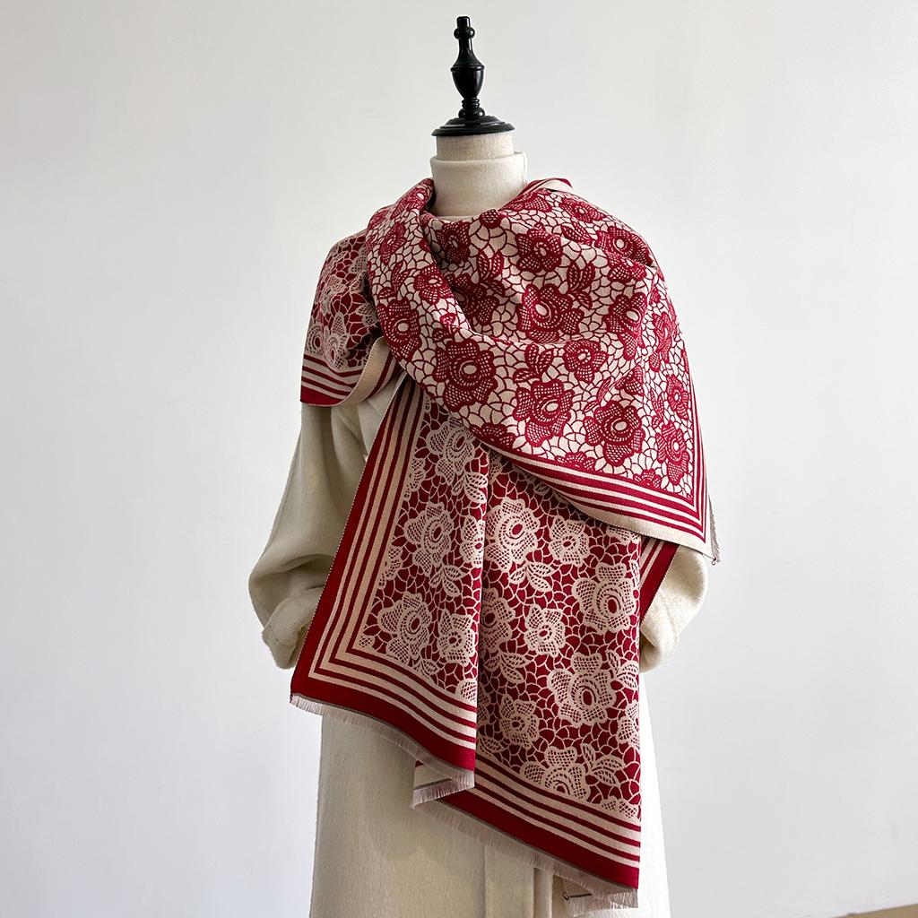 Luxury Brand Women's Cashmere Paisley Scarf - Winter Warm Thick Pashmina Shawl, Blanket Wrap, Foulard, Bandana & Hijab