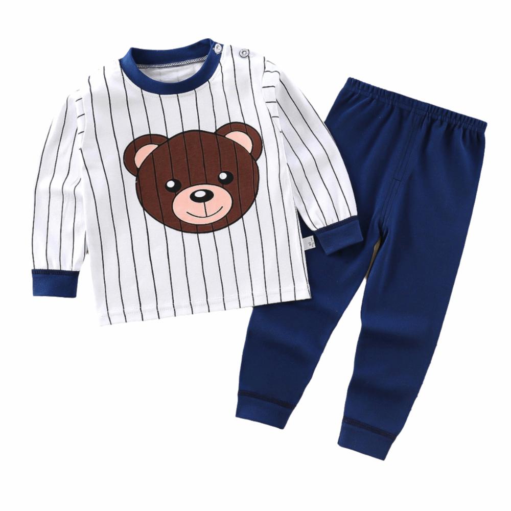 

T-Shirt Kids Cotton Pajamas Long Sleeve Kids Pajama Set Children s Underwear Set Baby Clothing Style5