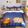 Cartoon Campfire Bedding Set Bedding Duvet Cover Set Duvet Cover Pillowcases (1 * Duvet Cover 2 * Pillowcases, without duvet insert)