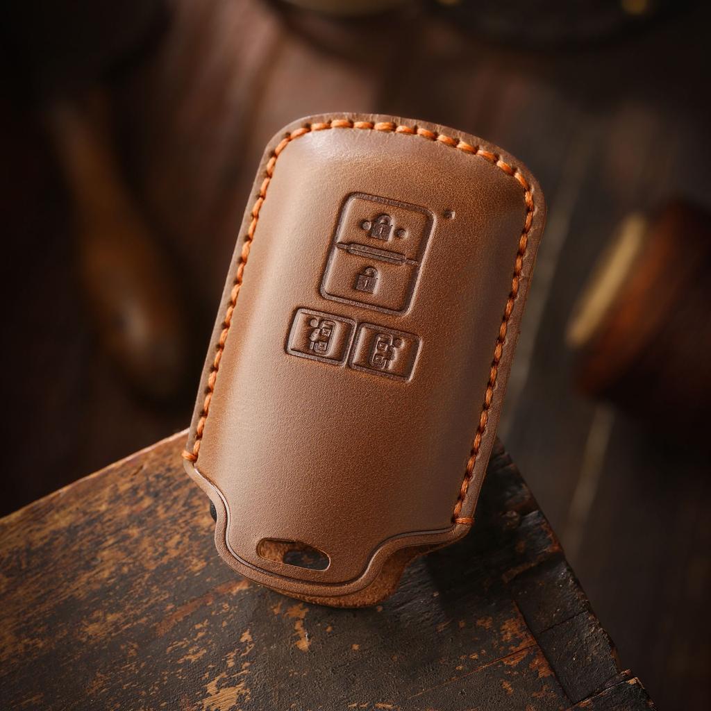 The retro key cover is suitable for the old Toyota car handmade real cowhide key protection bag.