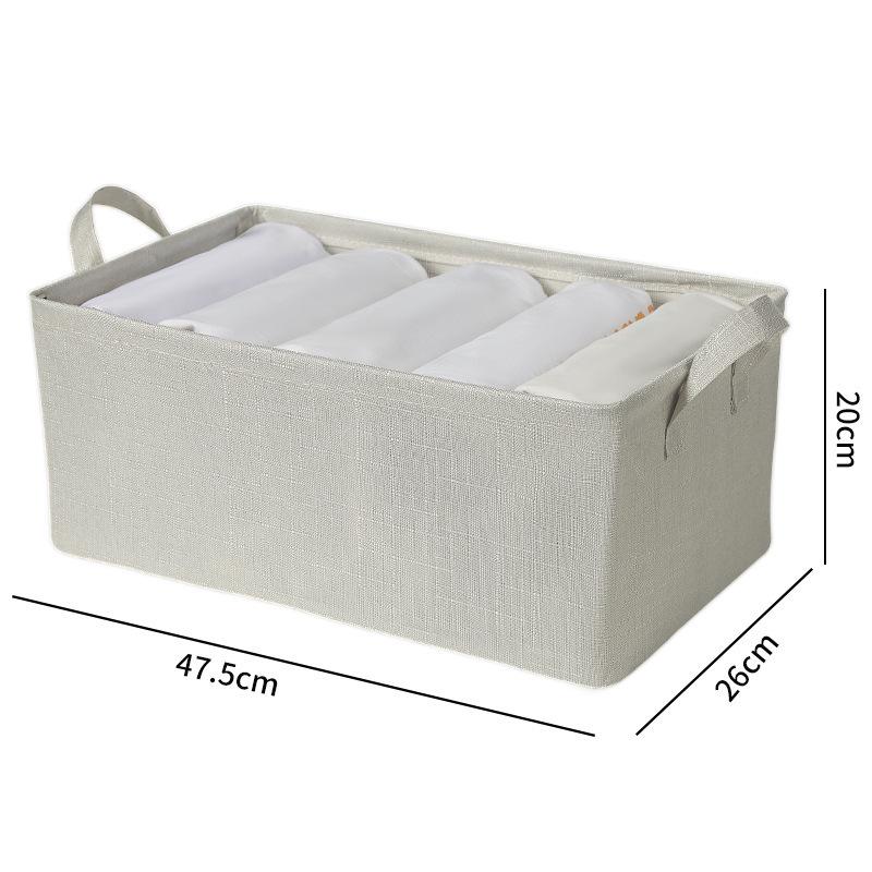 Steel Frame Folding Clothes Storage Basket - Lidless Wardrobe Organizer