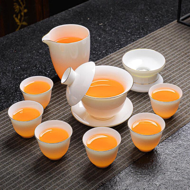Biaoxing Dehua Mutton Fat Jade Porcelain Kung Fu Tea Set