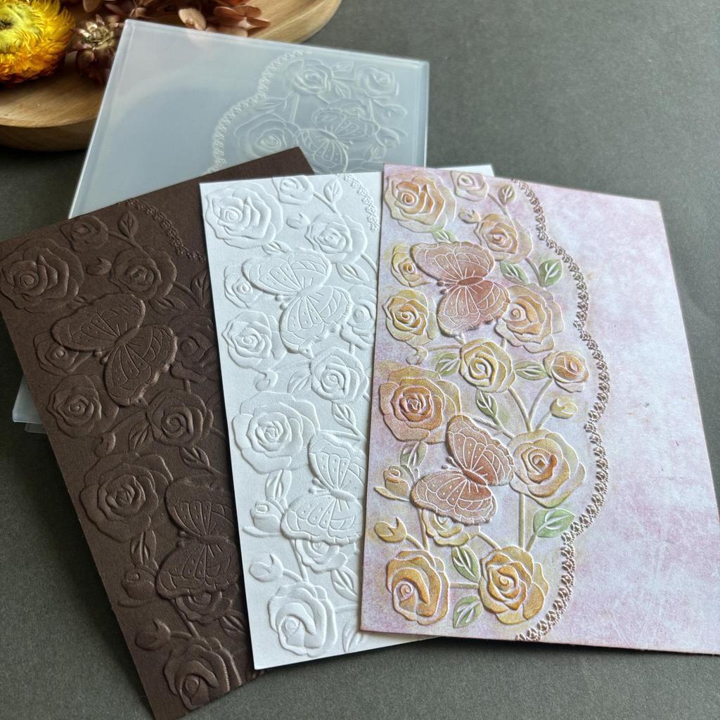 Floral Texture Embossing Molds & Board for Journaling