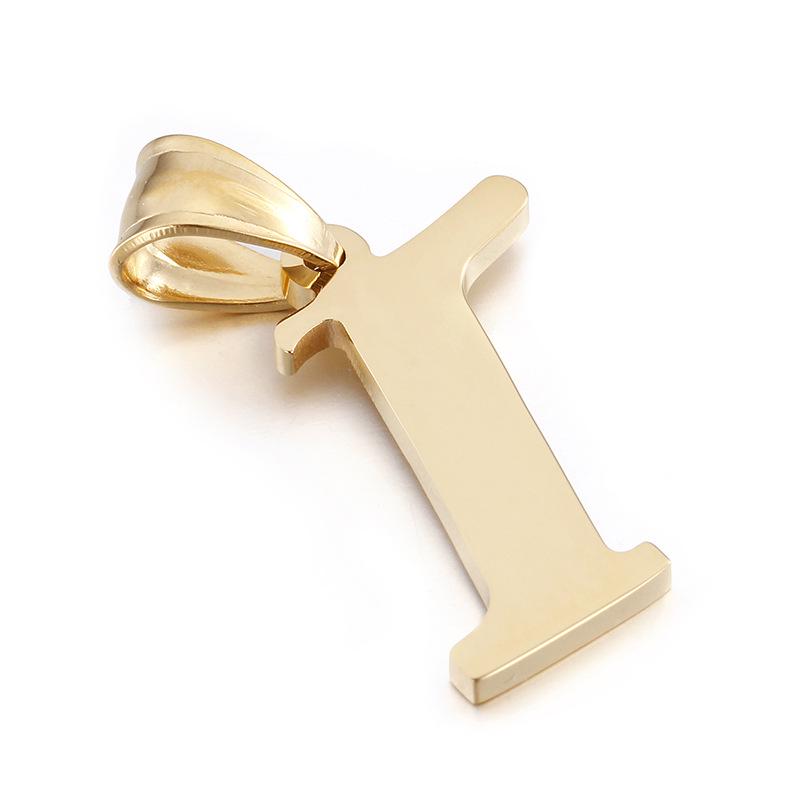 European and American Style Stainless Steel Pendant Jewelry - 26 Golden Titanium Steel Letters