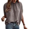 Elegant Summer Chiffon Leopard Print Women Bat Sleeve Blouses Shirt Top Strap