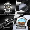 JINSHIDUN-New Business and Leisure Men's Watch Automatic Mechanical Watch Hollow Leather High-end Watch