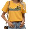 Women's French Round Neck Summer Beach Pattern T-Shirt