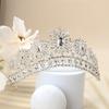 Palace alloy rhinestone glass snowflake decoration suitable for ladies wedding banquet hair accessories crown