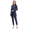 Women Printing Swimwear Muslim Bathing Suit with Cap Long Sleeve Swimsuit Full Coverage Swimming Suit 3 Pieces Sun Protection